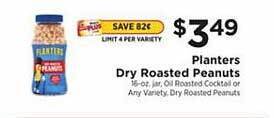 ShopRite Planters dry roasted peanuts offer