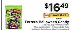 ShopRite Ferrero halloween candy offer