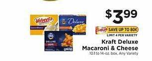 ShopRite Kraft deluxe macaroni & cheese offer