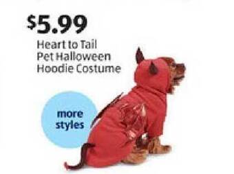Aldi Heart to tail pet halloween hoodie costume offer