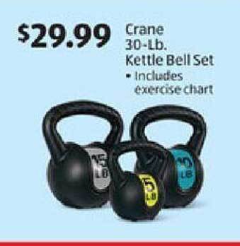 Aldi Crane 30-lb kettle bell set offer