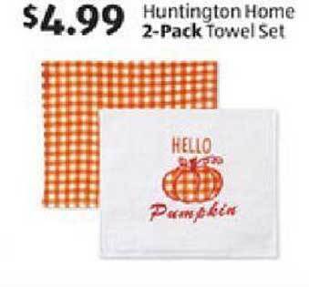 Aldi Huntington home 2-pack towel set offer