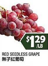 99 Ranch Red seedless grape offer