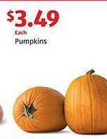 Aldi Pumpkins offer