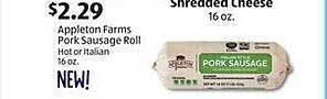 Aldi Appleton farms pork sausage roll offer
