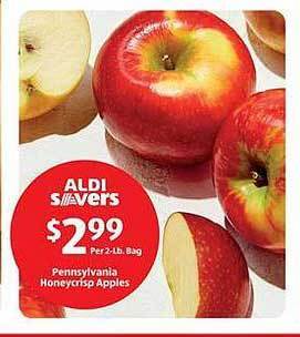 Aldi Pennsylvania honeycrisp apples offer