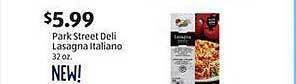 Aldi Park street deli lasagna italiano offer