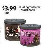 Aldi Huntington home 3-wick candle offer