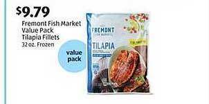 Aldi Fremont fish market value pack tilapia fillets offer