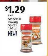 Aldi Stonemill baking spices offer