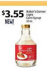 Aldi Baker's corner light corn syrup offer