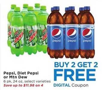 Cub Foods Pepsi, diet pepsi or mtn dew offer