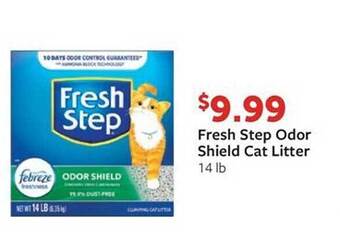 Fareway Fresh step odor shield cat litter offer