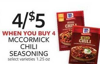 Fareway Mccormick chili seasoning offer