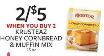 Fareway Krusteaz honey cornbreadf & muffin mix offer
