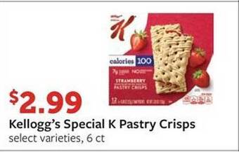 Fareway Kellogg's special k pastry crisps offer