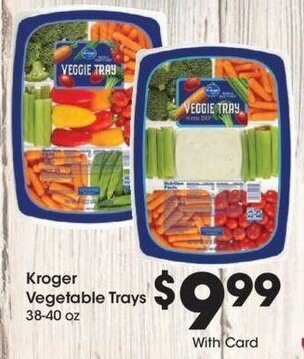 Kroger Kroger Vegetable Trays 38-40 oz. offer