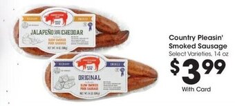 Kroger Country Pleasin' Smoked Sausage offer
