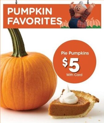 Kroger Pie Pumpkins offer