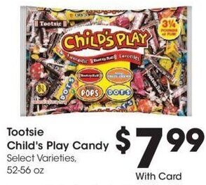 Kroger Tootsie Child's Play Candy offer