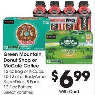 Kroger Green Mountain, Donut Shop or McCafe Coffee offer