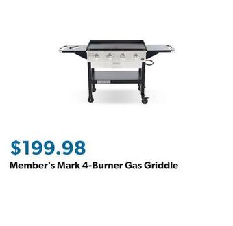 Sam's Club Member's mark 4-burner gas griddle offer