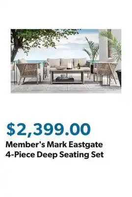 Sam's Club Member's mark eastgate 4-piece deep seating set offer