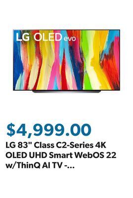 Sam's Club Lg 83" class c2-series 4k oled uhd smart webos 22 w/thinq ai tv - 83oledc2aua offer