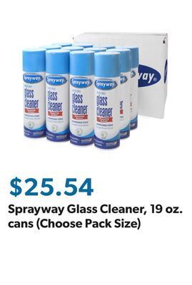 Sam's Club Sprayway glass cleaner, 19 oz. cans (choose pack size) offer