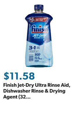 Sam's Club Finish jet-dry ultra rinse aid, dishwasher rinse & drying agent (32 fl. oz.) offer
