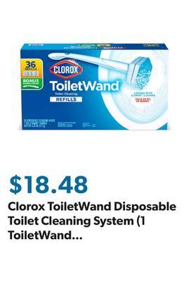 Sam's Club Clorox toiletwand disposable toilet cleaning system (1 toiletwand handle + 36 disinfecting refills) offer