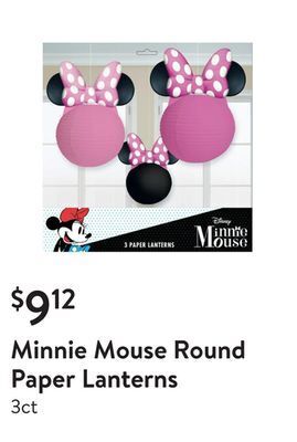 Walmart Minnie mouse round paper lanterns offer