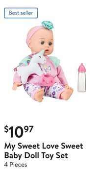Walmart My sweet love sweet baby doll toy set offer