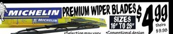Ollie's Michelin premium wiper blades offer