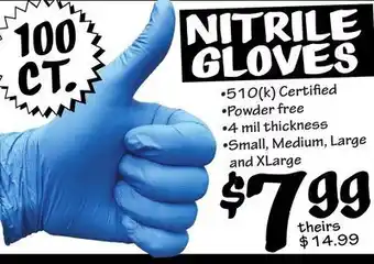Ollie's Nitrile gloves offer