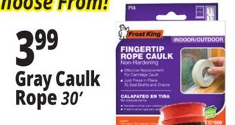 Ocean State Job Lot Gray caulk rope offer