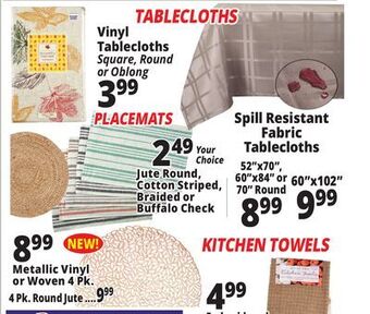 Ocean State Job Lot Tablecloths offer