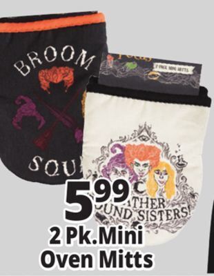Ocean State Job Lot Disney hocus pocus mini oven mitts, 2-count offer
