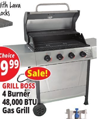 Ocean State Job Lot Grill boss 4-burner gas grill offer