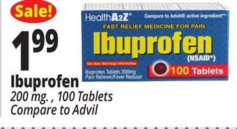 Ocean State Job Lot Ibuprofen tablets, 200 mg, 100-count offer