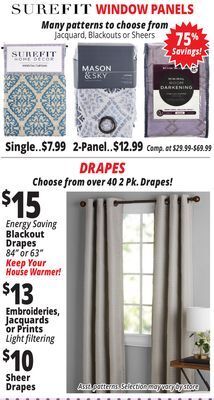 Ocean State Job Lot Curtains offer