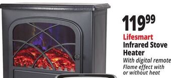 Ocean State Job Lot Lifesmart infrared electric fireplace stove heater with remote offer
