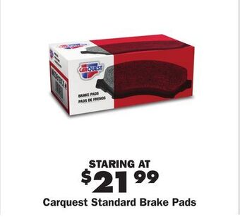 Advance Auto Parts Carquest standard brake pads offer