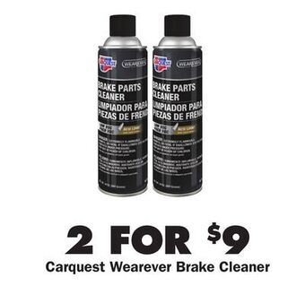 Advance Auto Parts Carquest wearever brake cleaner offer