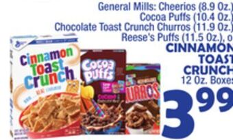 Bravo Supermarkets Cinnamon toast crunch 12 oz. boxes offer