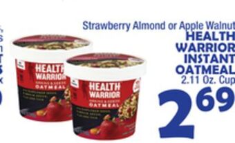 Bravo Supermarkets Health warrior instant oatmeal offer