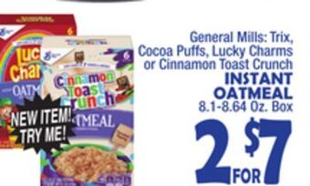Bravo Supermarkets General mills instant oatmeal offer