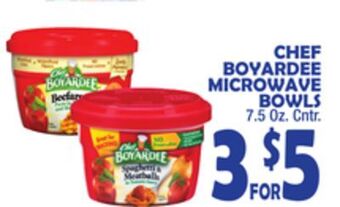 Bravo Supermarkets Chef boyardee microwave bowls offer