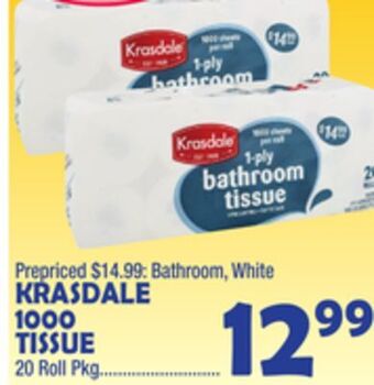 Bravo Supermarkets Krasdale 1000 tissue offer