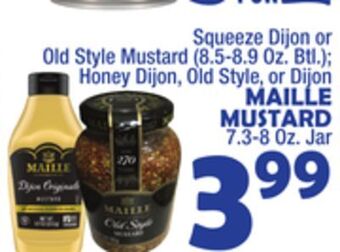 Bravo Supermarkets Maille mustard 7.3-8 oz. jar offer